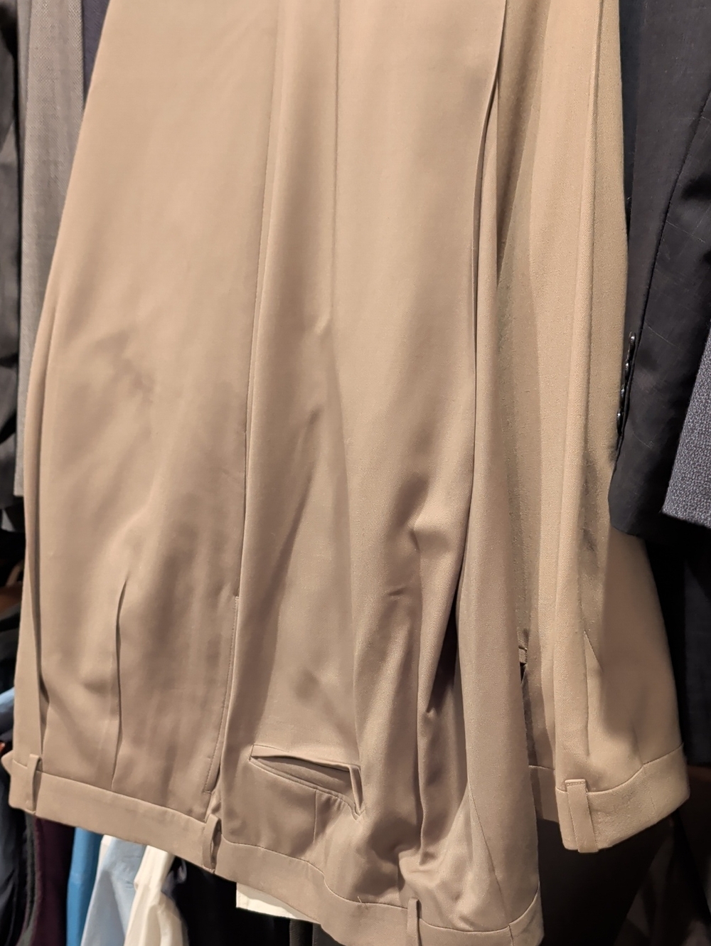 TWO Classic Tailored Beige DRESS PANTS 46" 29.5 Inseam